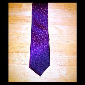 MENS 3” INCH PERRY ELLIS PURPLE FLORAL SKINNY TIE